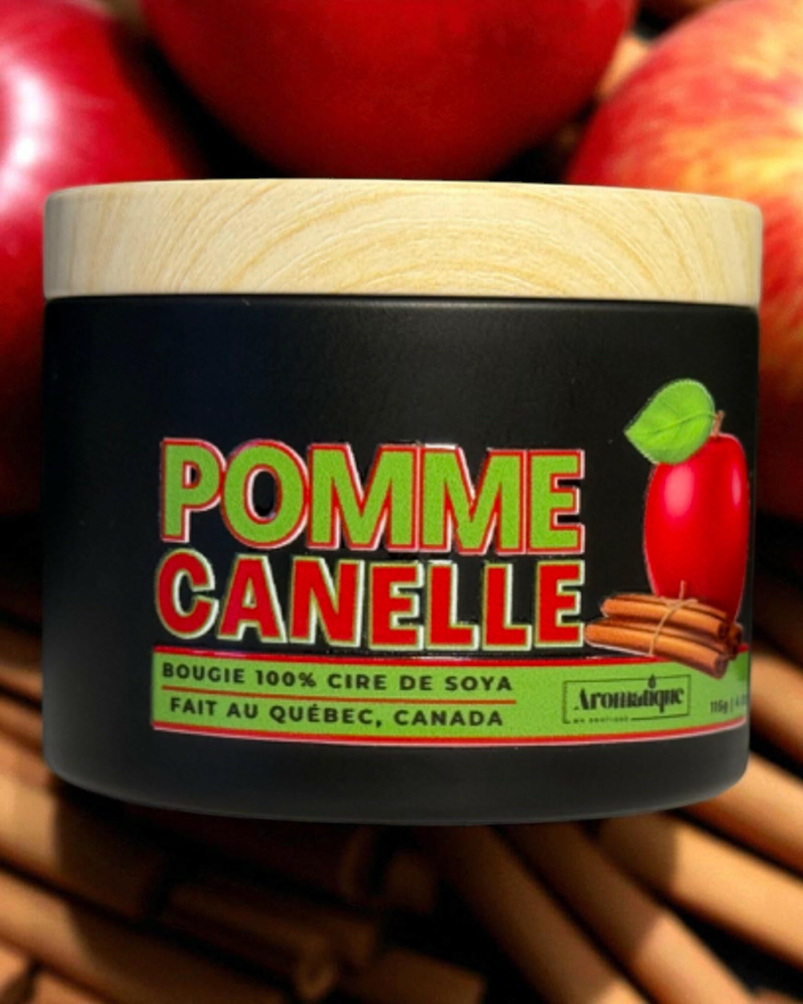 SIKE DESIGN - Bougie parfumée - Pomme Canelle | 4 oz - 30h - Bougies et cires | Ma Boutique Aromatique.