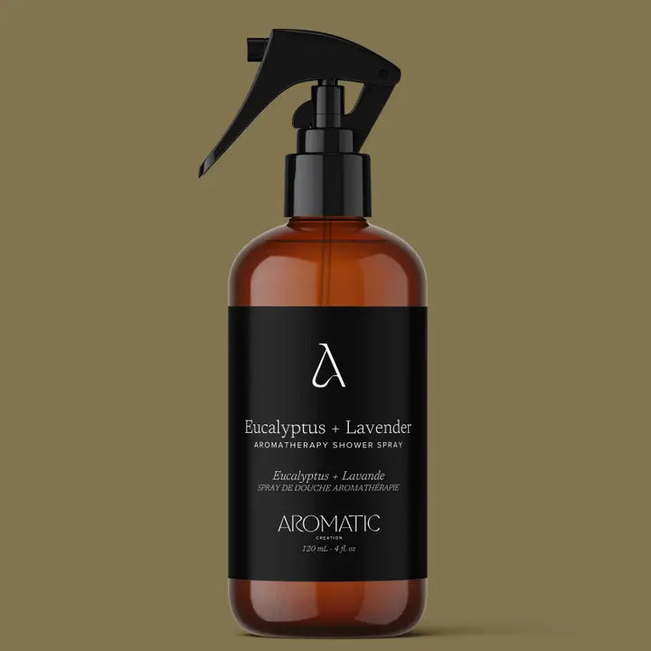 Spray de douche d'aromathérapie à l'eucalyptus et à la lavande
