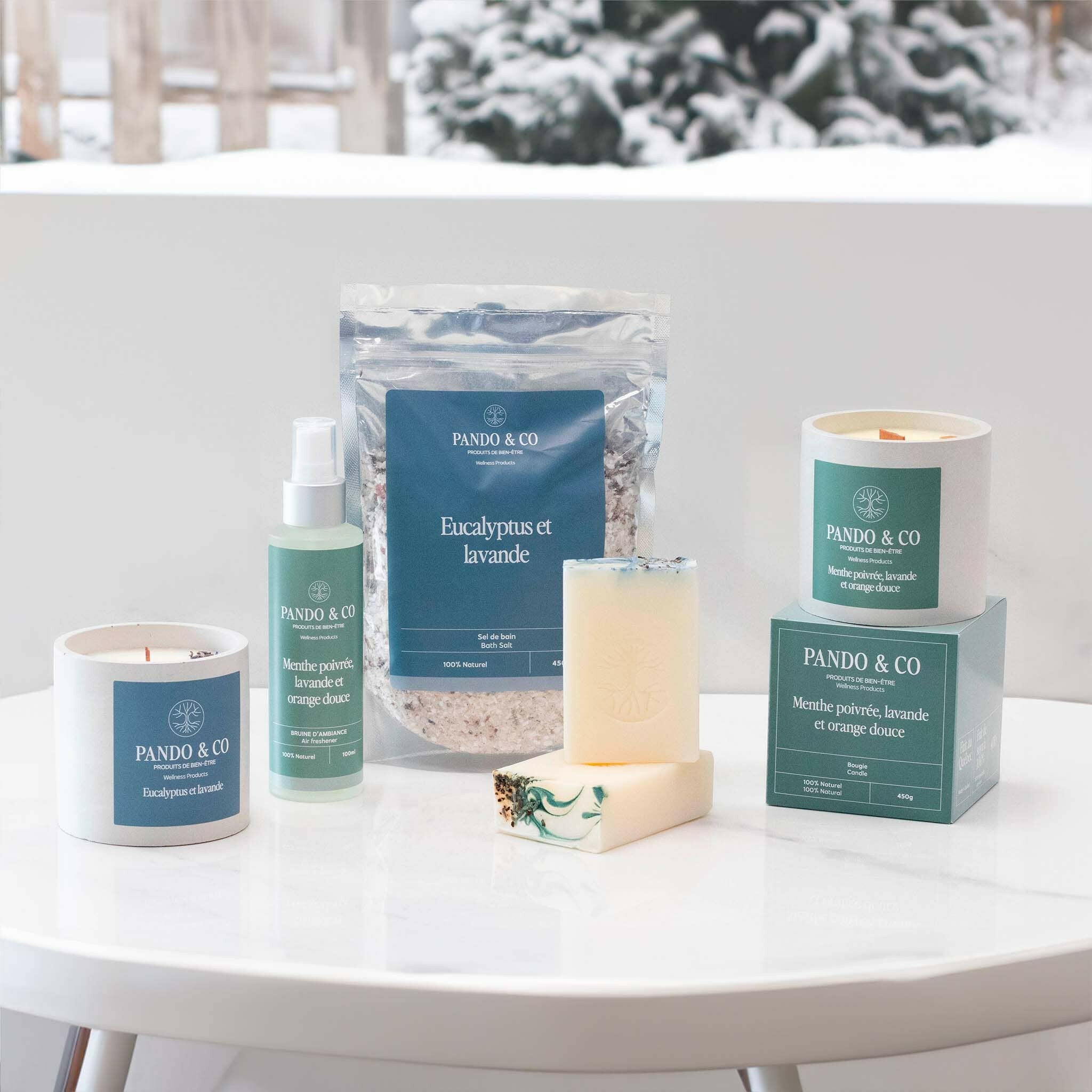 Panier Détente et Fraîcheur : Eucalyptus, Lavande et Menthe poivrée et Orange -  | Ma Boutique Aromatique.