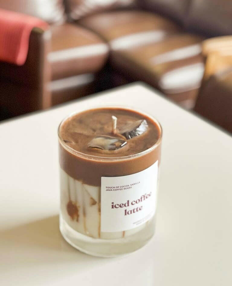 Bougie parfumée au soja senteur café Java torréfié - Latte glacé - Bougies et cires | Ma Boutique Aromatique.