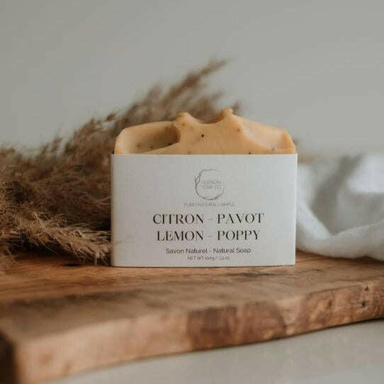 Hudson Soap Co. – Savon naturel – Citron & pavot - Soins du corps | Ma Boutique Aromatique.