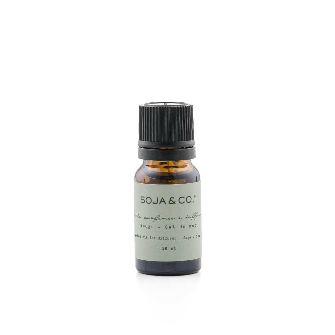 SOJA&CO.®  – Huile parfumée pour diffuseur – Sauge & sel marin | 10ml - Huiles essentielles | Ma Boutique Aromatique.