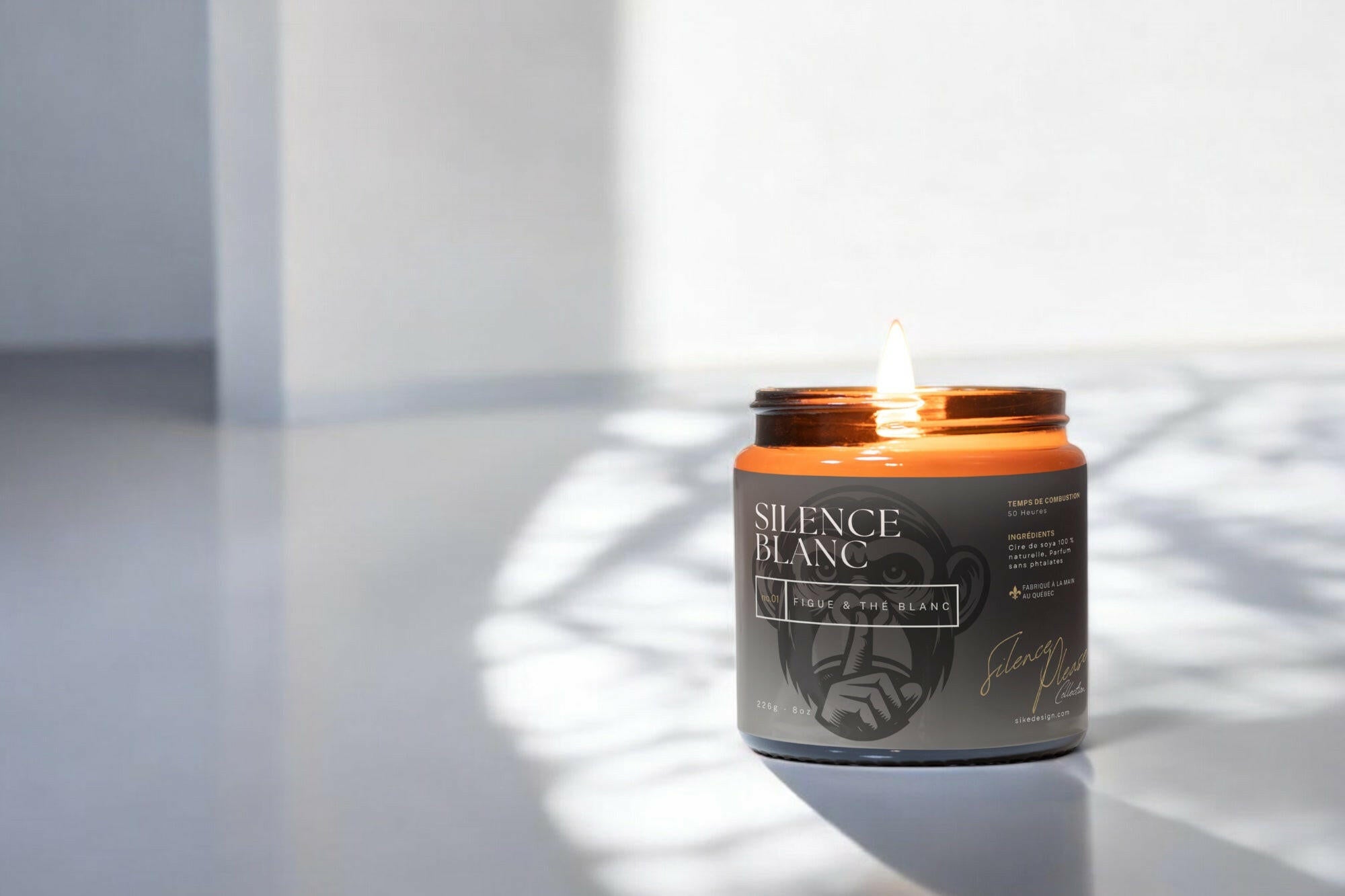 Silence Blanc – Figue & Thé Blanc - Bougies et cires | Ma Boutique Aromatique.