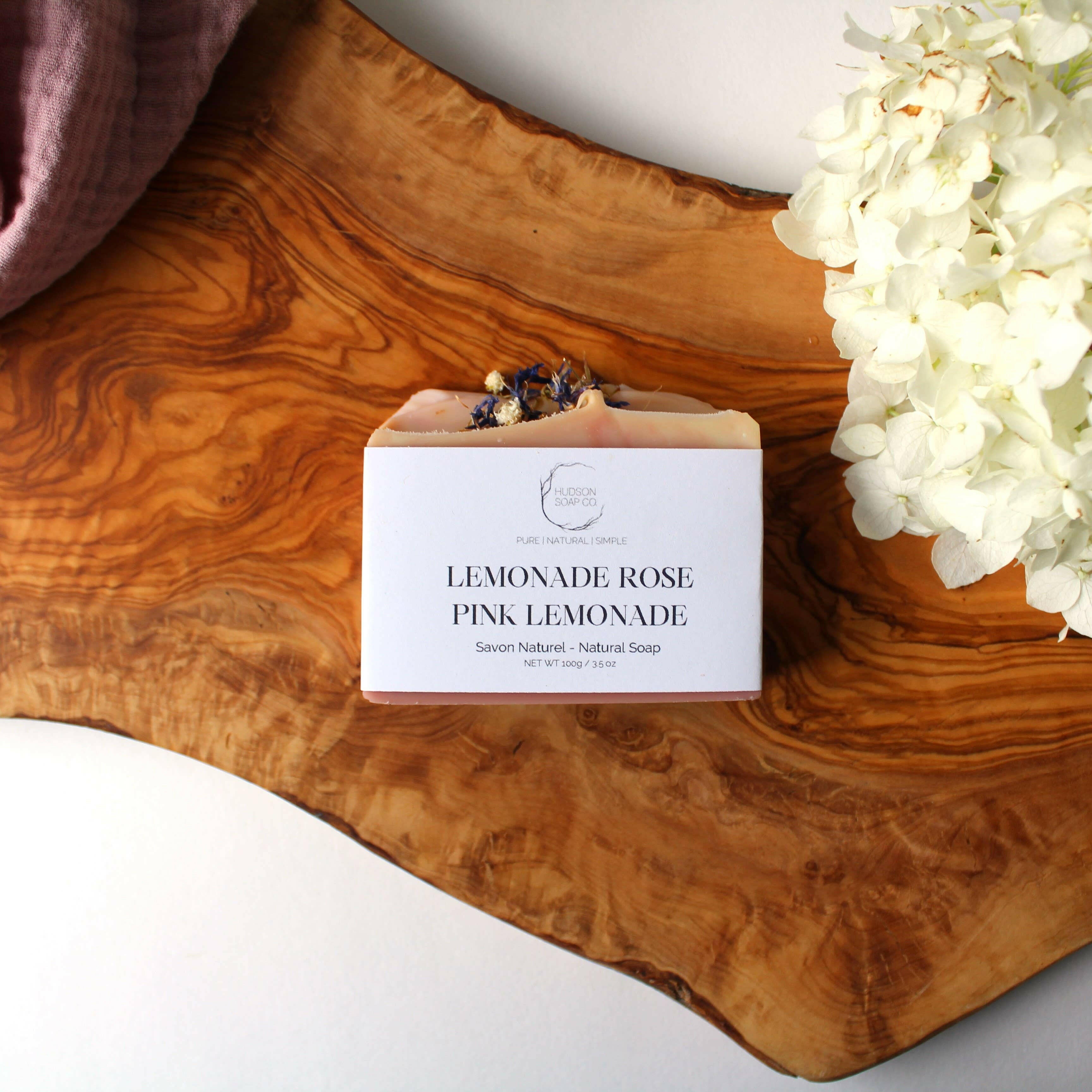 Hudson Soap Co. – Savon naturel – Limonade rose - Soins du corps | Ma Boutique Aromatique.