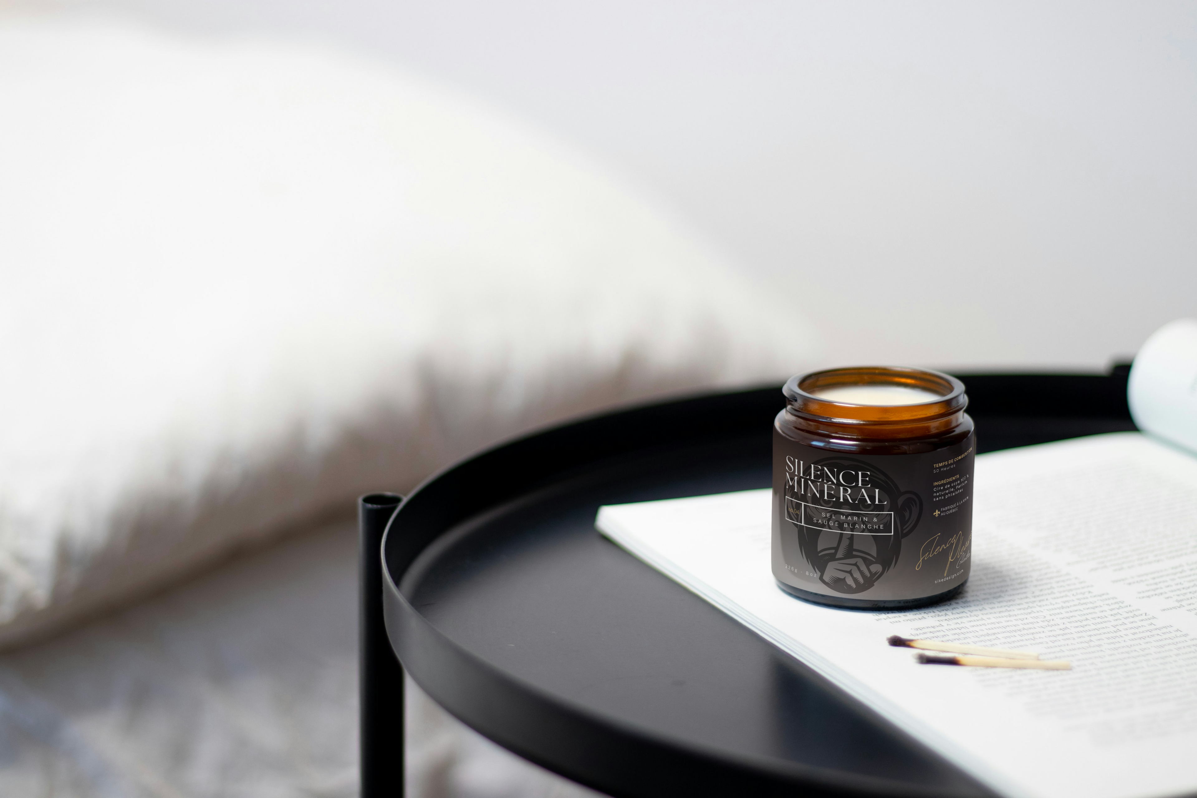Silence Minéral – Sel Marin & Sauge Blanche - Bougies et cires | Ma Boutique Aromatique.