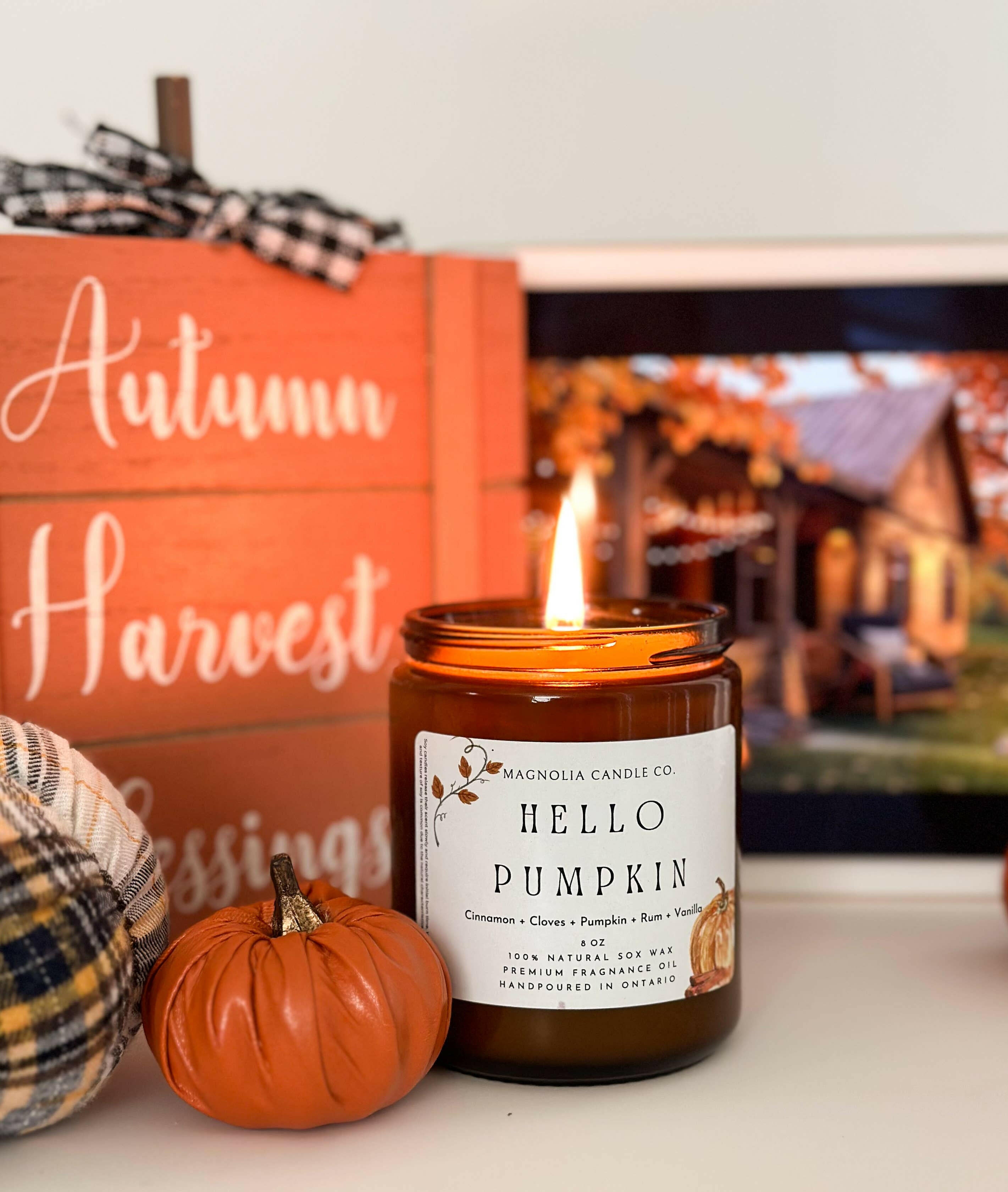 Bonjour Citrouille - Bougie RÉCOLTE - Bougie d'Automne - Ambre - Bougies et cires | Ma Boutique Aromatique.