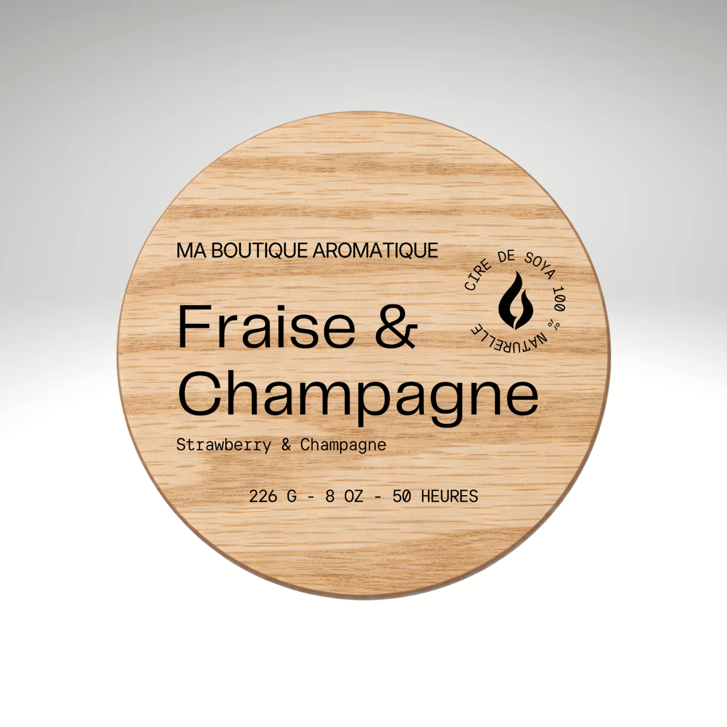 Bougie - Fraise et Champagne