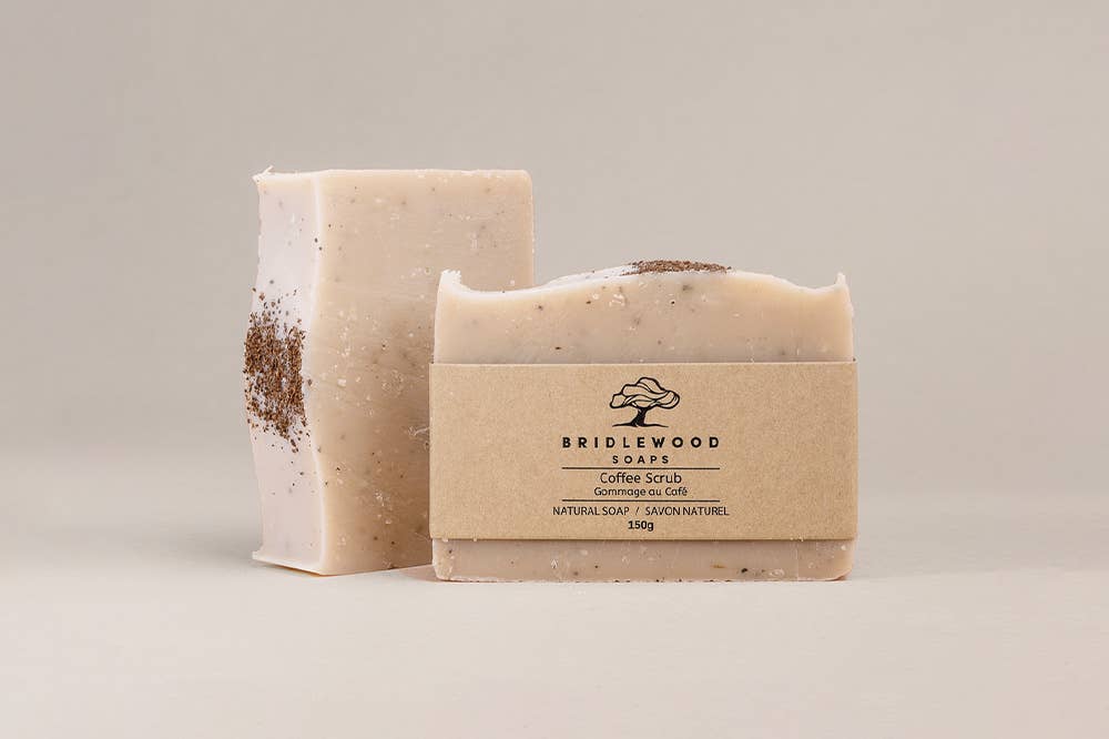 Barre de savon gommage café