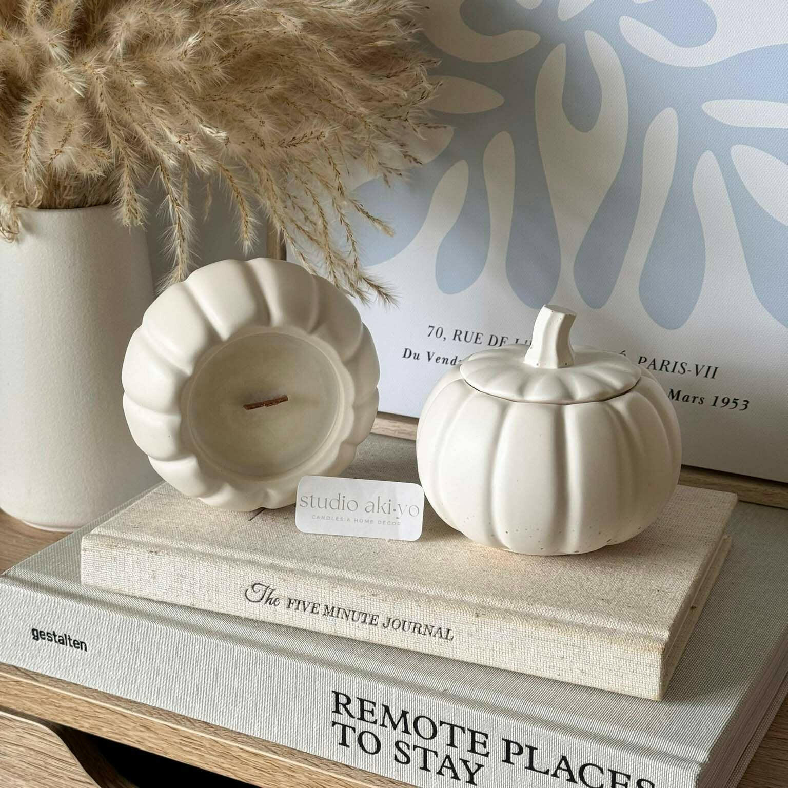 Bougie en cire de soja au chai et à la citrouille | Maison d'automne chaleureuse et citrouille douillette - Bougies et cires | Ma Boutique Aromatique.
