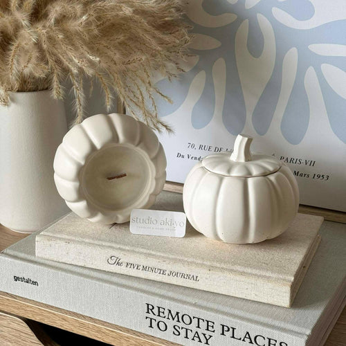 Bougie en cire de soja au chai et à la citrouille | Maison d'automne chaleureuse et citrouille douillette - Bougies et cires | Ma Boutique Aromatique.
