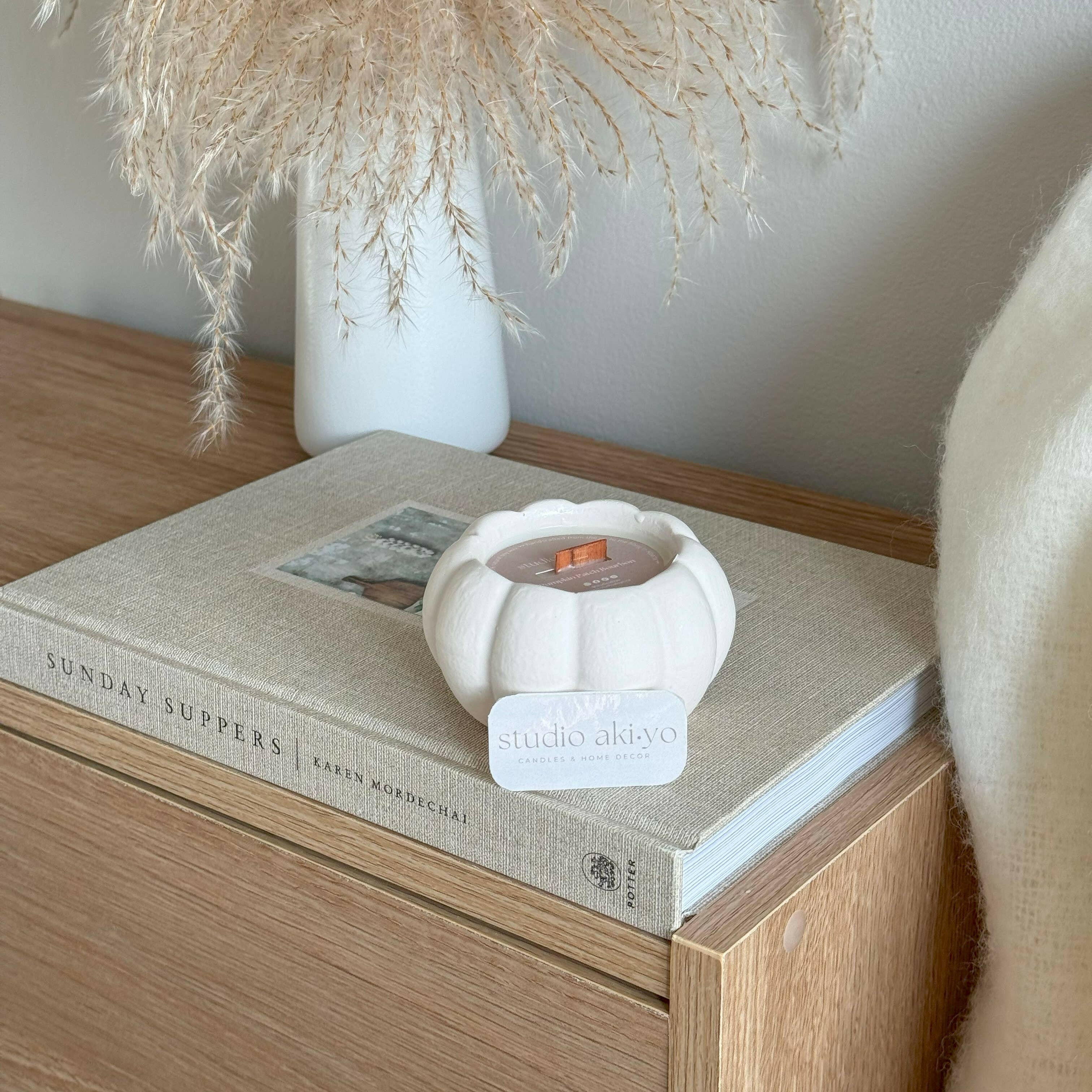 Bougie en cire de soja au bourbon et à la citrouille | Maison chaleureuse d'automne - Bougies et cires | Ma Boutique Aromatique.