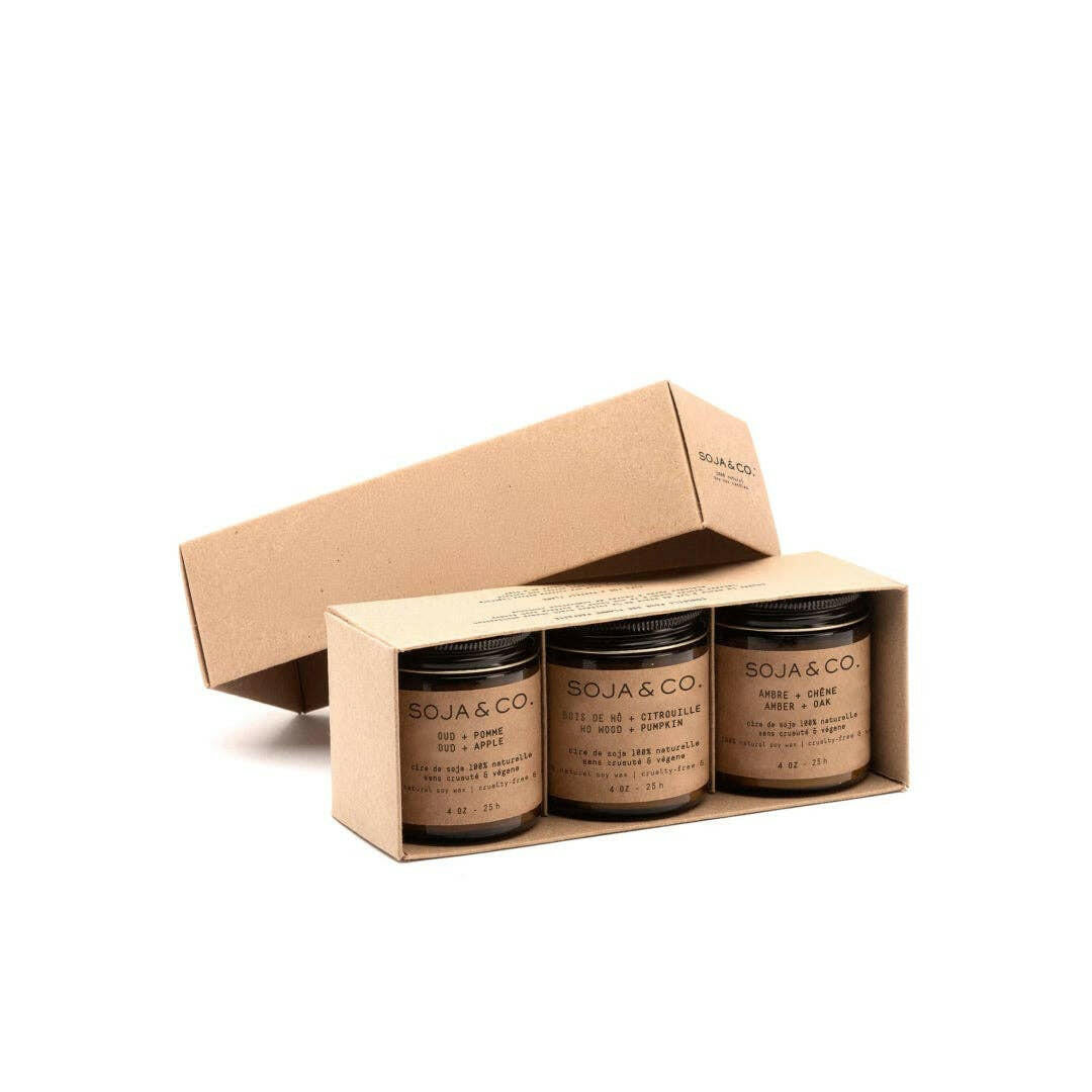 SOJA&CO.® - Coffret cadeau de bougies à la cire de soja | Collection d'automne - Bougies et cires | Ma Boutique Aromatique.