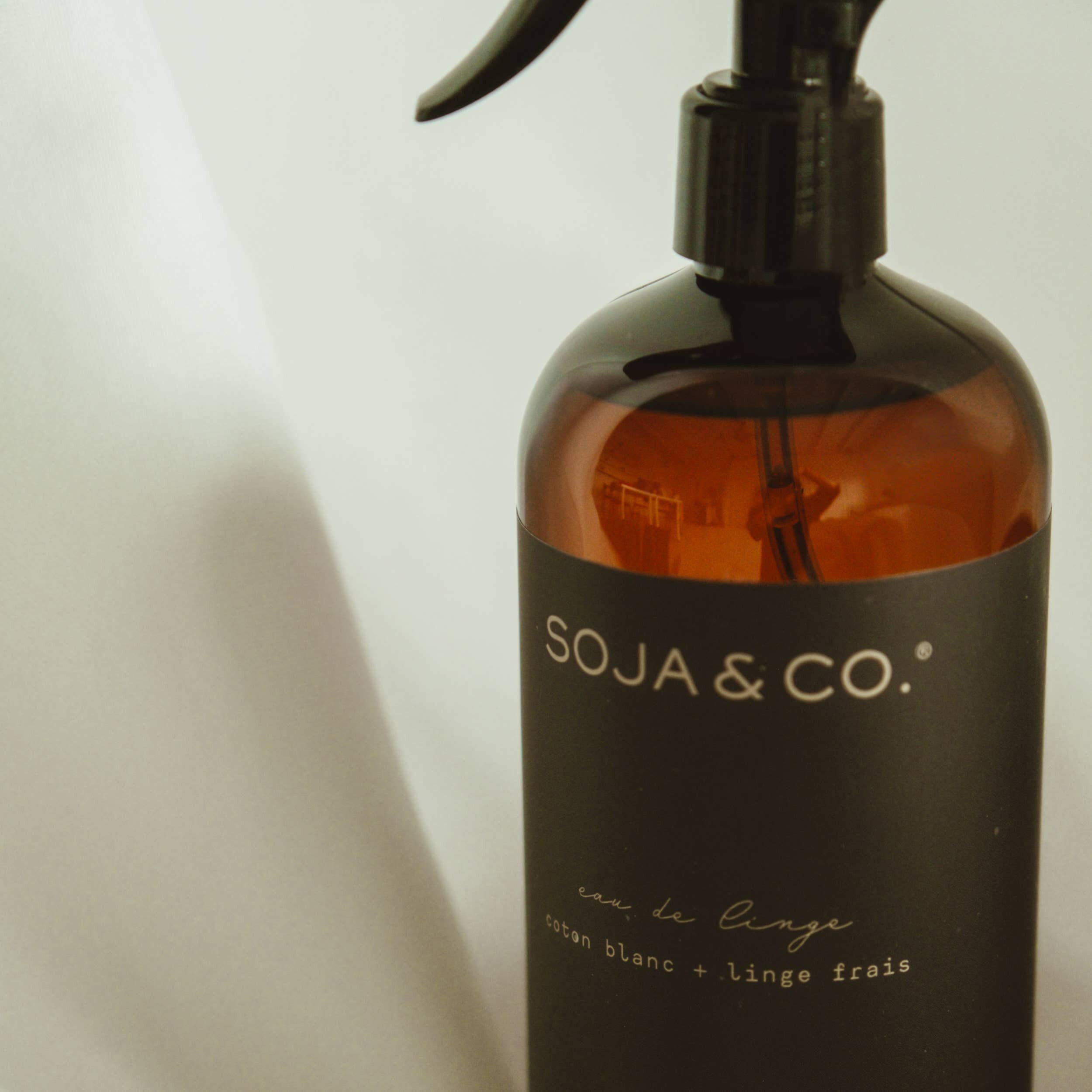 SOJA&CO.®  – Eau de linge – Coton blanc & lin frais | 475ml - Eau de linge | Ma Boutique Aromatique.