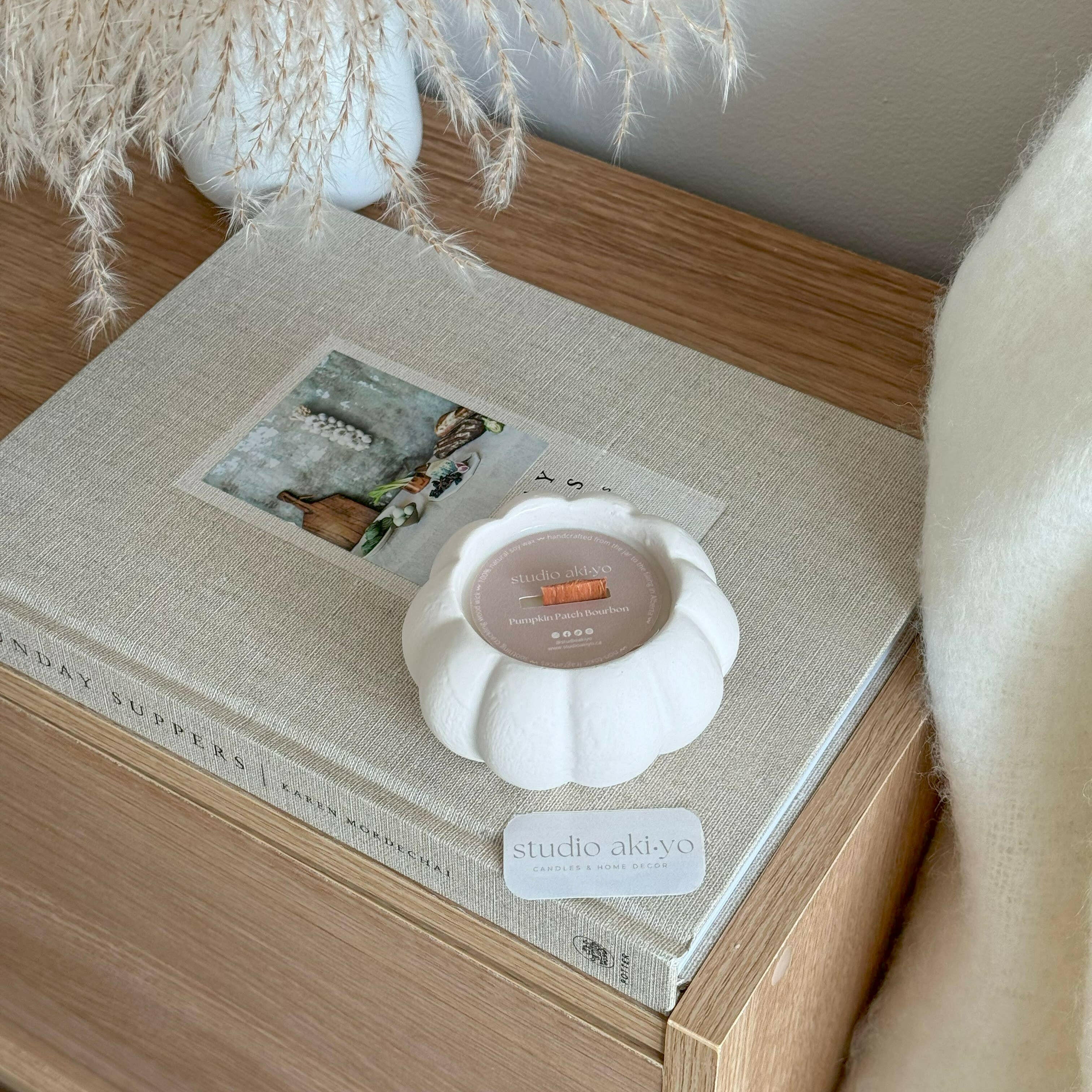 Bougie en cire de soja au bourbon et à la citrouille | Maison chaleureuse d'automne - Bougies et cires | Ma Boutique Aromatique.