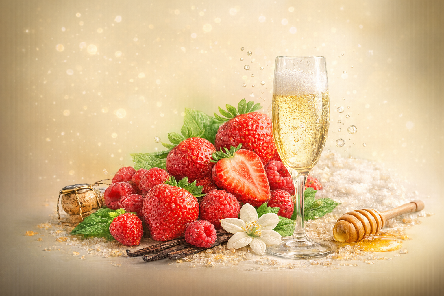 Bougie - Fraise et Champagne