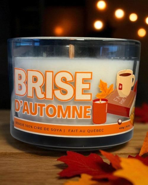 SIKE DESIGN - Bougie parfumée - Brise d'automne | 16 oz - 100h - Bougies et cires | Ma Boutique Aromatique.