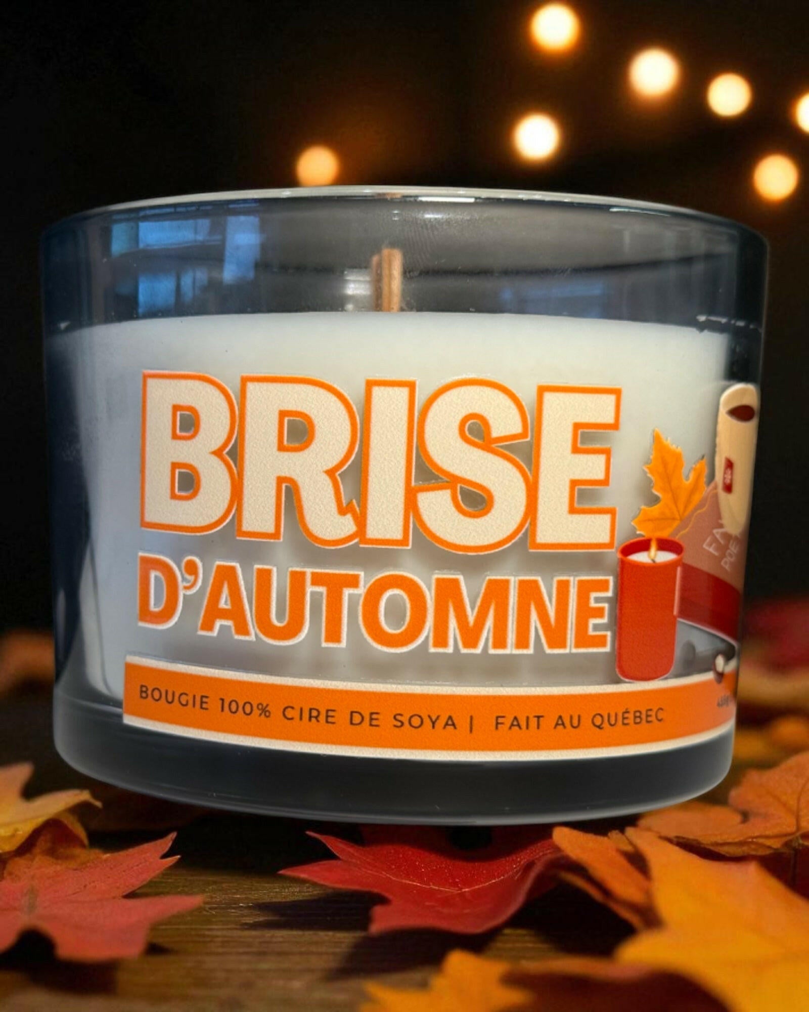 SIKE DESIGN - Bougie parfumée - Brise d'automne | 16 oz - 100h - Bougies et cires | Ma Boutique Aromatique.
