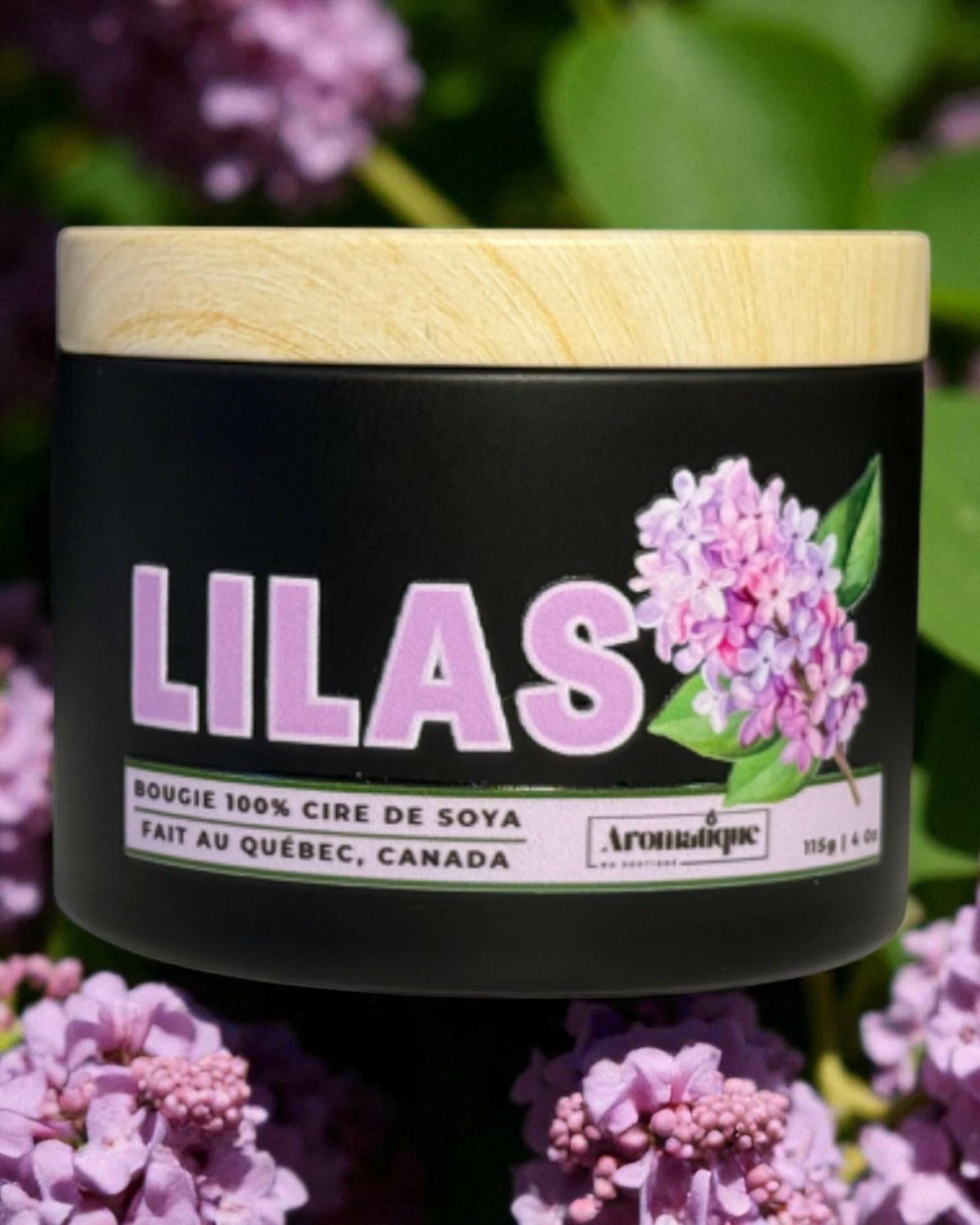 SIKE DESIGN - Bougie parfumée - Lilas | 4 oz - 30h - Bougies et cires | Ma Boutique Aromatique.