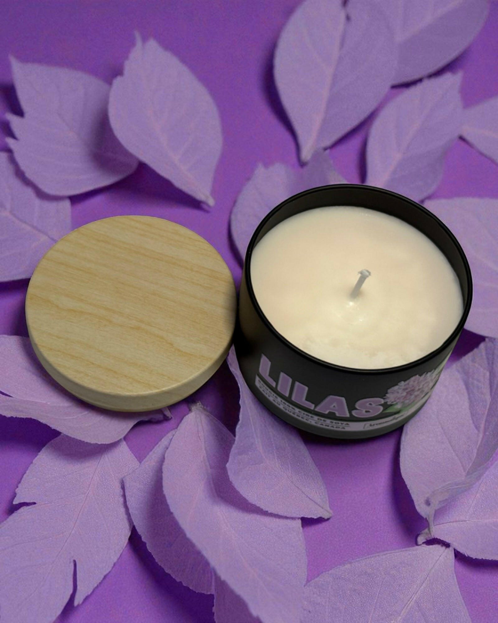 SIKE DESIGN - Bougie parfumée - Lilas | 4 oz - 30h - Bougies et cires | Ma Boutique Aromatique.