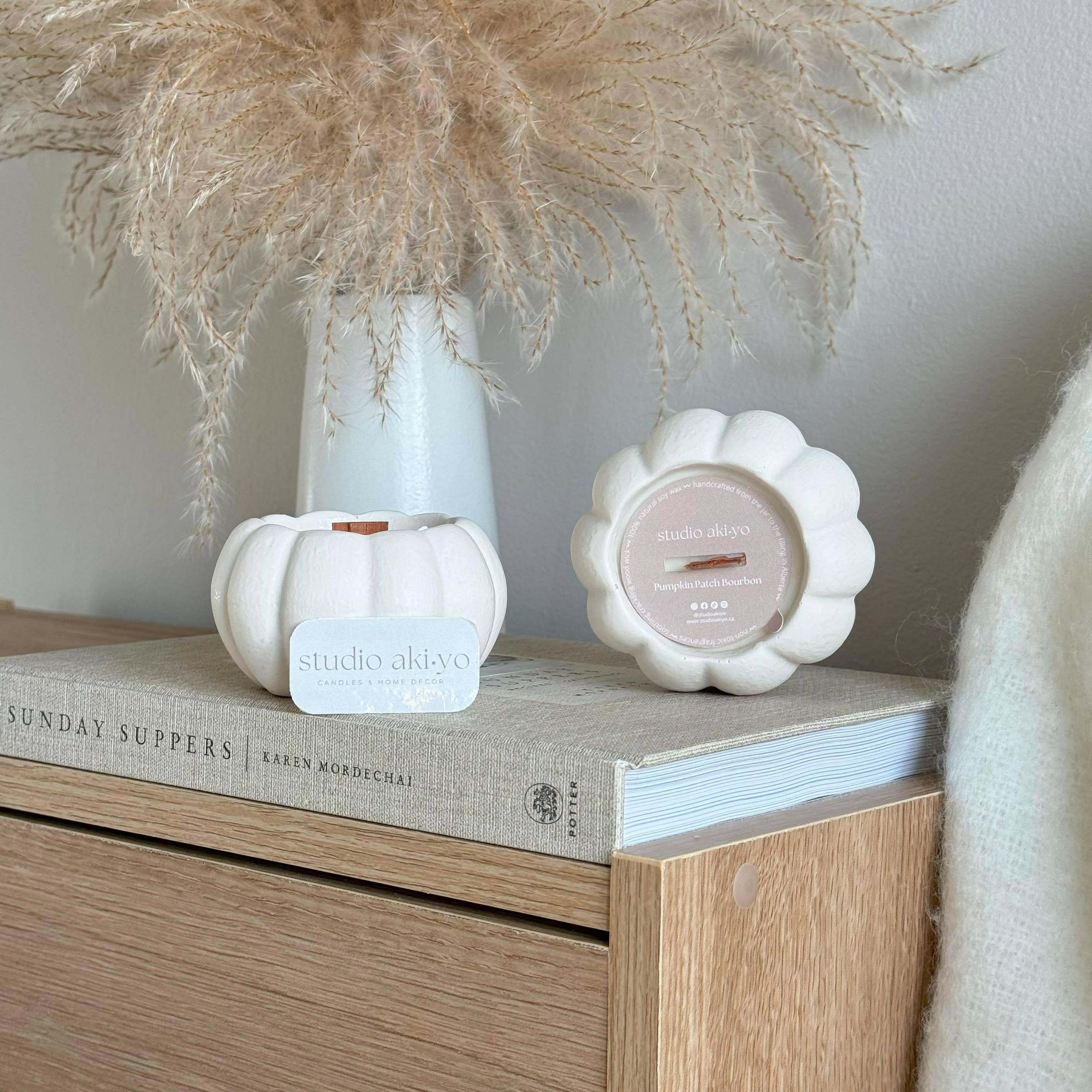 Bougie en cire de soja au bourbon et à la citrouille | Maison chaleureuse d'automne - Bougies et cires | Ma Boutique Aromatique.