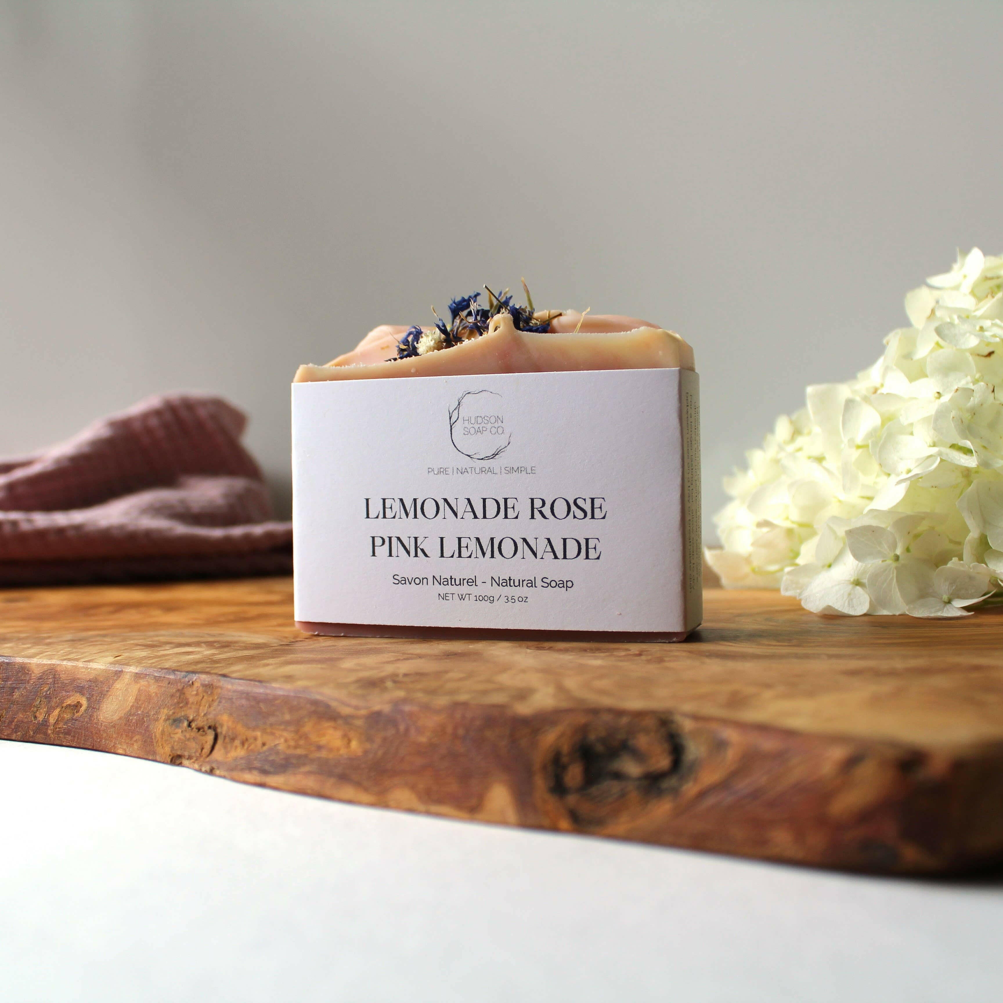 Hudson Soap Co. – Savon naturel – Limonade rose - Soins du corps | Ma Boutique Aromatique.