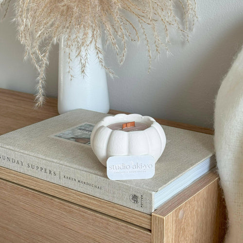 Bougie en cire de soja au bourbon et à la citrouille | Maison chaleureuse d'automne - Bougies et cires | Ma Boutique Aromatique.