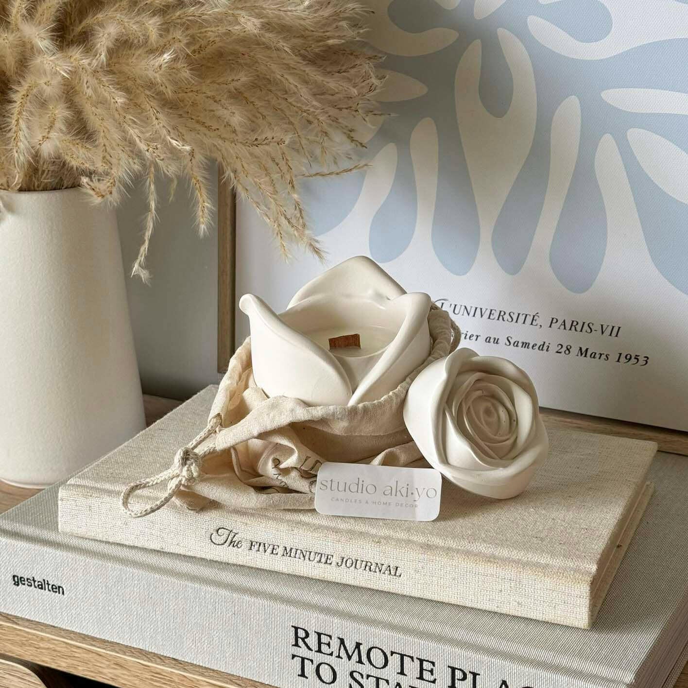 Bougie parfumée à la rose | 85g | Fête des Mères | Cadeaux pour mamans - Bougies et cires | Ma Boutique Aromatique.